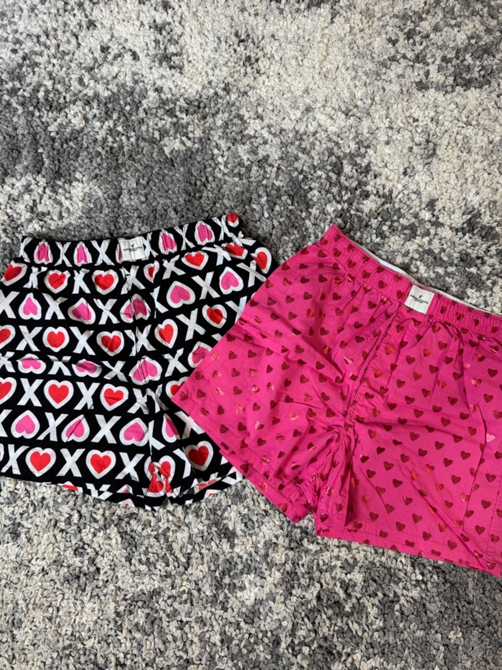 SET OF 2 - American Eagle, Men’s Valentines Heart Boxer Briefs, US Size: S
